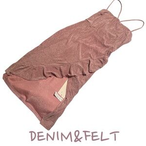 Halara Women’s Pink Shimmer Soft Ruffle Party Dress | NEW/NWT!! 🩷🩷